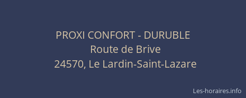 PROXI CONFORT - DURUBLE