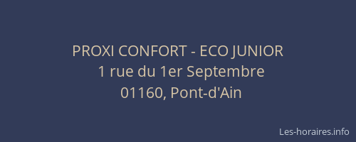 PROXI CONFORT - ECO JUNIOR