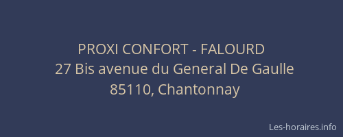 PROXI CONFORT - FALOURD