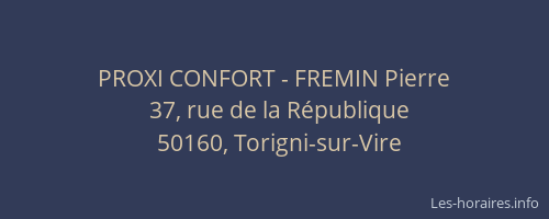 PROXI CONFORT - FREMIN Pierre