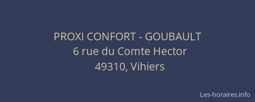 PROXI CONFORT - GOUBAULT