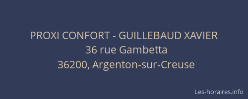 PROXI CONFORT - GUILLEBAUD XAVIER