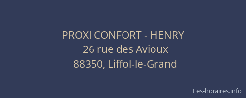 PROXI CONFORT - HENRY