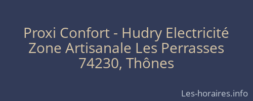 Proxi Confort - Hudry Electricité