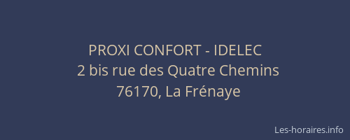 PROXI CONFORT - IDELEC