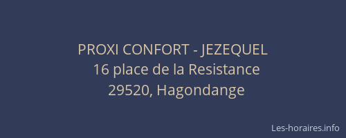 PROXI CONFORT - JEZEQUEL