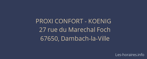 PROXI CONFORT - KOENIG