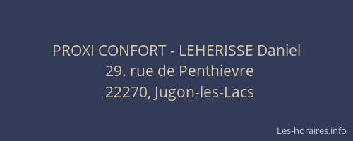 PROXI CONFORT - LEHERISSE Daniel