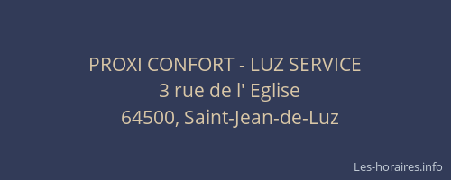 PROXI CONFORT - LUZ SERVICE