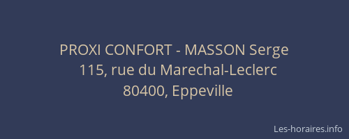 PROXI CONFORT - MASSON Serge