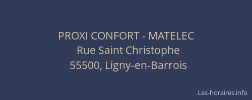 PROXI CONFORT - MATELEC