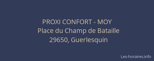 PROXI CONFORT - MOY