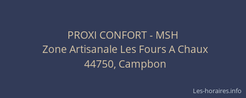 PROXI CONFORT - MSH