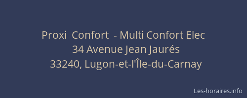Proxi  Confort  - Multi Confort Elec