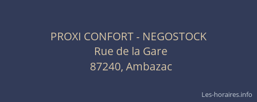 PROXI CONFORT - NEGOSTOCK