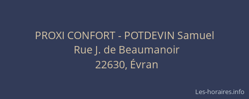 PROXI CONFORT - POTDEVIN Samuel