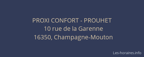 PROXI CONFORT - PROUHET