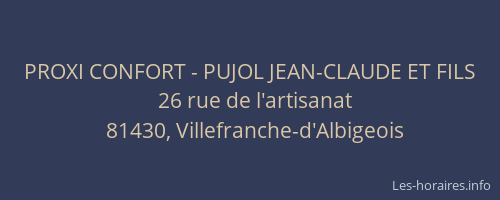 PROXI CONFORT - PUJOL JEAN-CLAUDE ET FILS