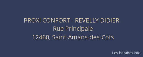 PROXI CONFORT - REVELLY DIDIER