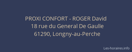 PROXI CONFORT - ROGER David