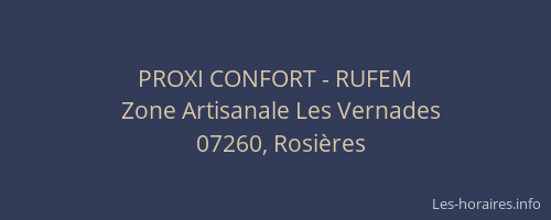 PROXI CONFORT - RUFEM