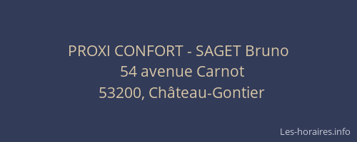 PROXI CONFORT - SAGET Bruno