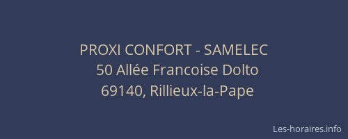 PROXI CONFORT - SAMELEC