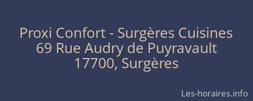 Proxi Confort - Surgères Cuisines
