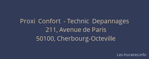 Proxi  Confort  - Technic  Depannages