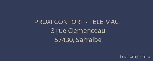 PROXI CONFORT - TELE MAC