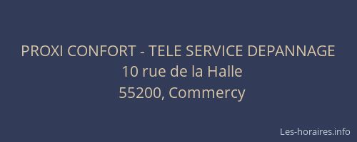 PROXI CONFORT - TELE SERVICE DEPANNAGE