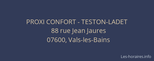 PROXI CONFORT - TESTON-LADET
