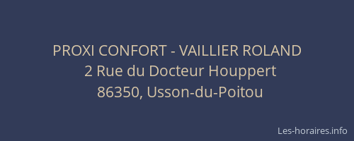 PROXI CONFORT - VAILLIER ROLAND