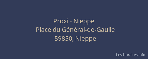 Proxi - Nieppe