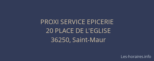 PROXI SERVICE EPICERIE