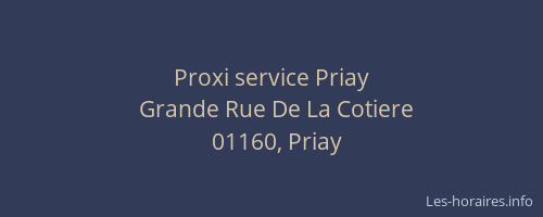 Proxi service Priay