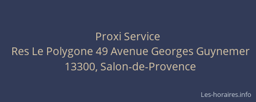 Proxi Service