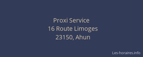 Proxi Service