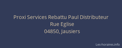 Proxi Services Rebattu Paul Distributeur