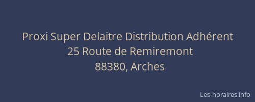 Proxi Super Delaitre Distribution Adh&eacute;rent