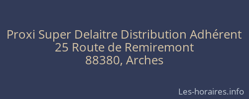 Proxi Super Delaitre Distribution Adhérent