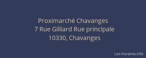 Proximarché Chavanges