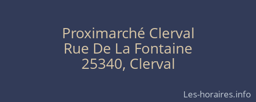 Proximarché Clerval