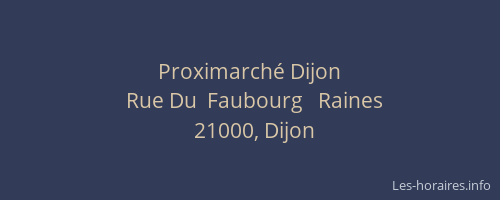 Proximarché Dijon