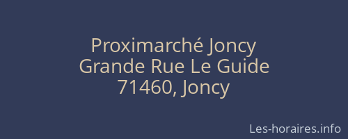 Proximarché Joncy