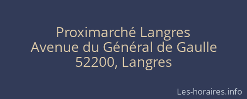 Proximarché Langres