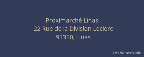 Proximarché Linas
