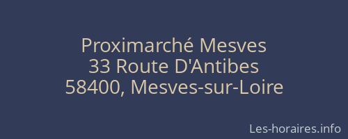 Proximarché Mesves