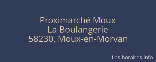 Proximarché Moux