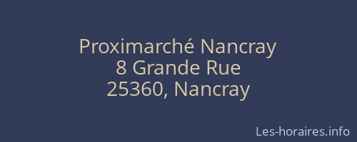 Proximarché Nancray